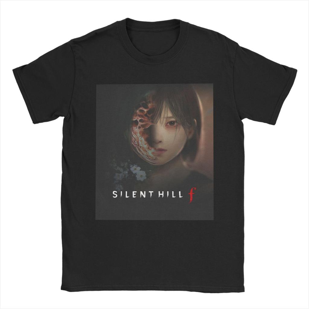 Смешная игра Silent Hill F Аниме Футболки Унисекс С круглым вырезом С коротким рукавом Топ Футболка Хлопок Летняя одежда