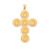 Holy Religious Jesus Cross Virgin Mary Charms Pendant, Gold Plated Colourful Zircon Shell Jewelry Necklace Accessories K63