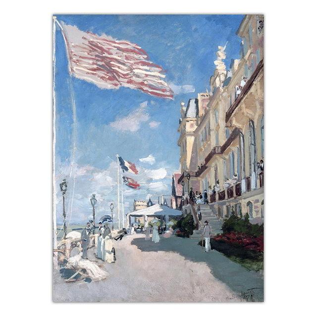 Французская классическая картина маслом Клода Моне, украшение для дома, печать на холсте, настенные панно, постер, печать на холсте, картины