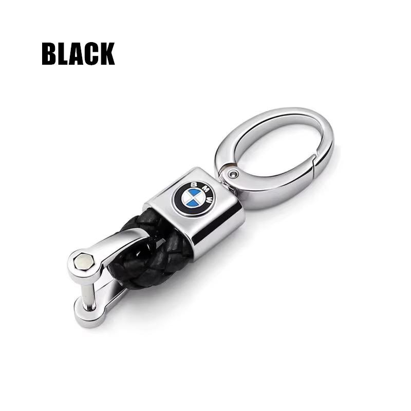 ARTO7 Car Sticker For BMW X1 X3 X5 X6 M3 M5 E90 Special 3D Metal Leather Braided Woven Rope Keychain Car Styling Pendant Accessories