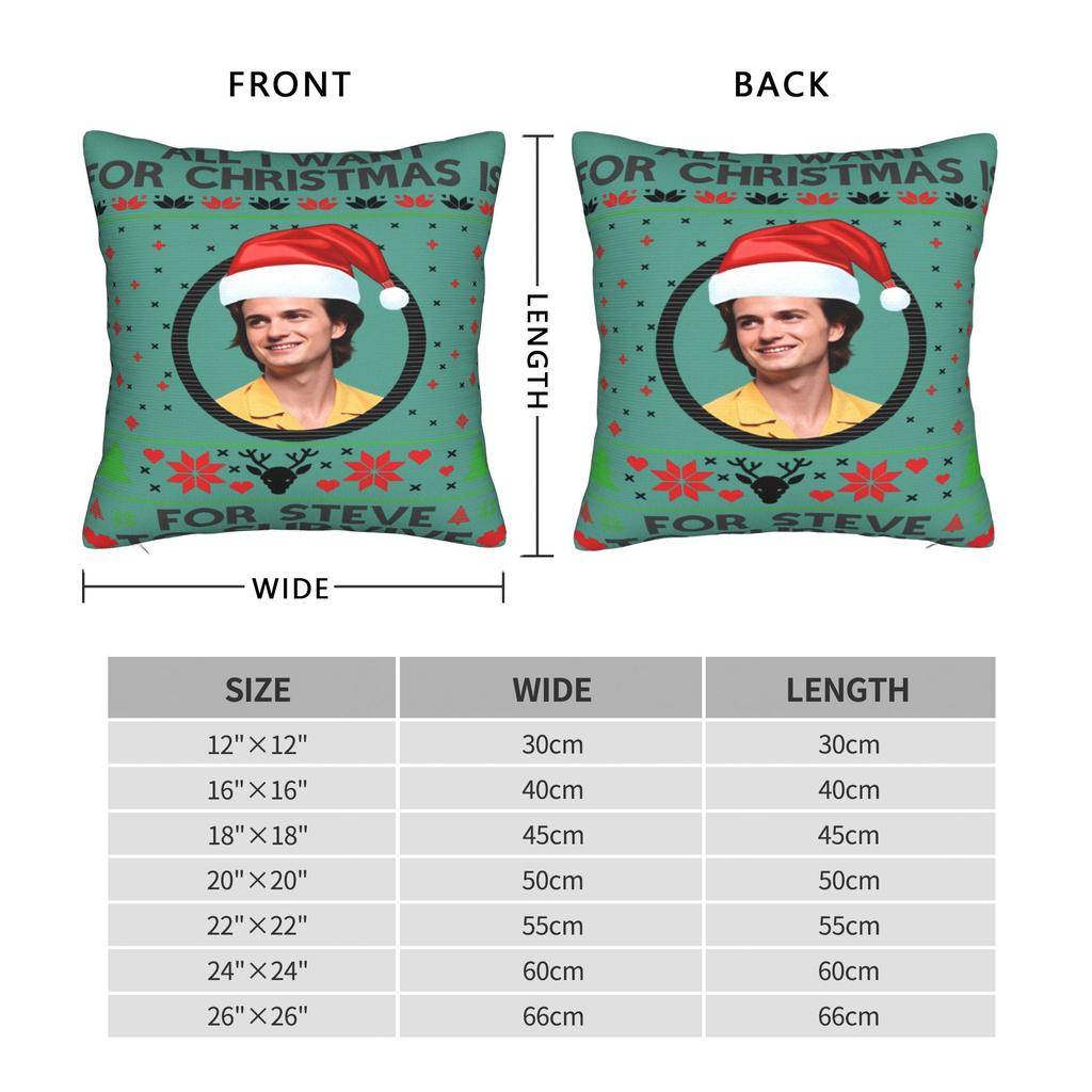 Steve Harrington Pillow Case Retro Trendy Pillow Cover Print Pillowcases For Couch Sofa Bedroom