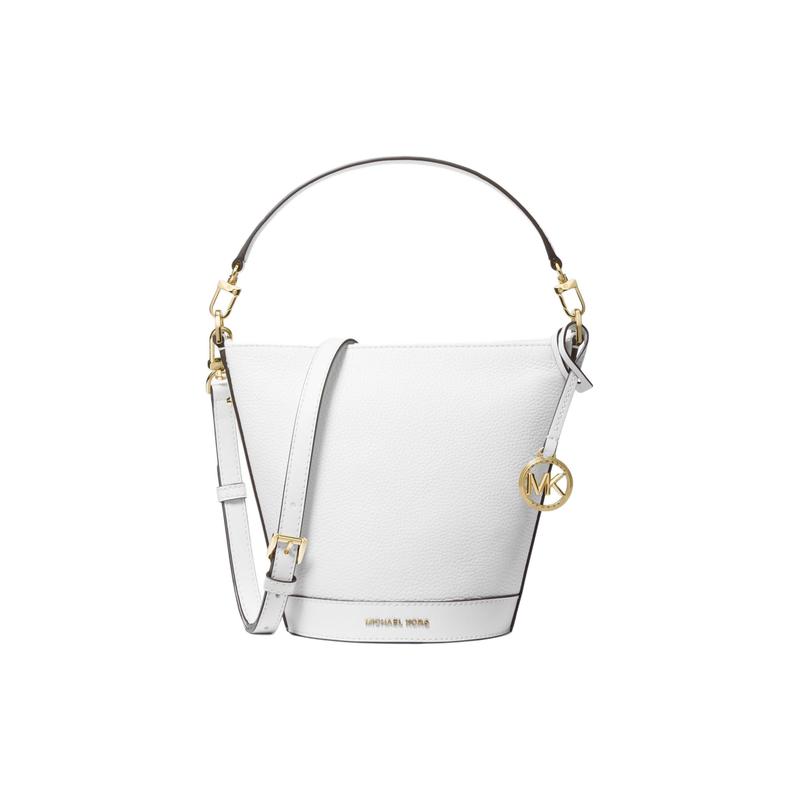 Michael Kors Сумка Townsend, металлическая декоративная застежка-молния, коровья кожа и искусственная кожа, сумка-ведро, ручка для ношения в руке, плечевой ремень, кросс-боди, маленькая