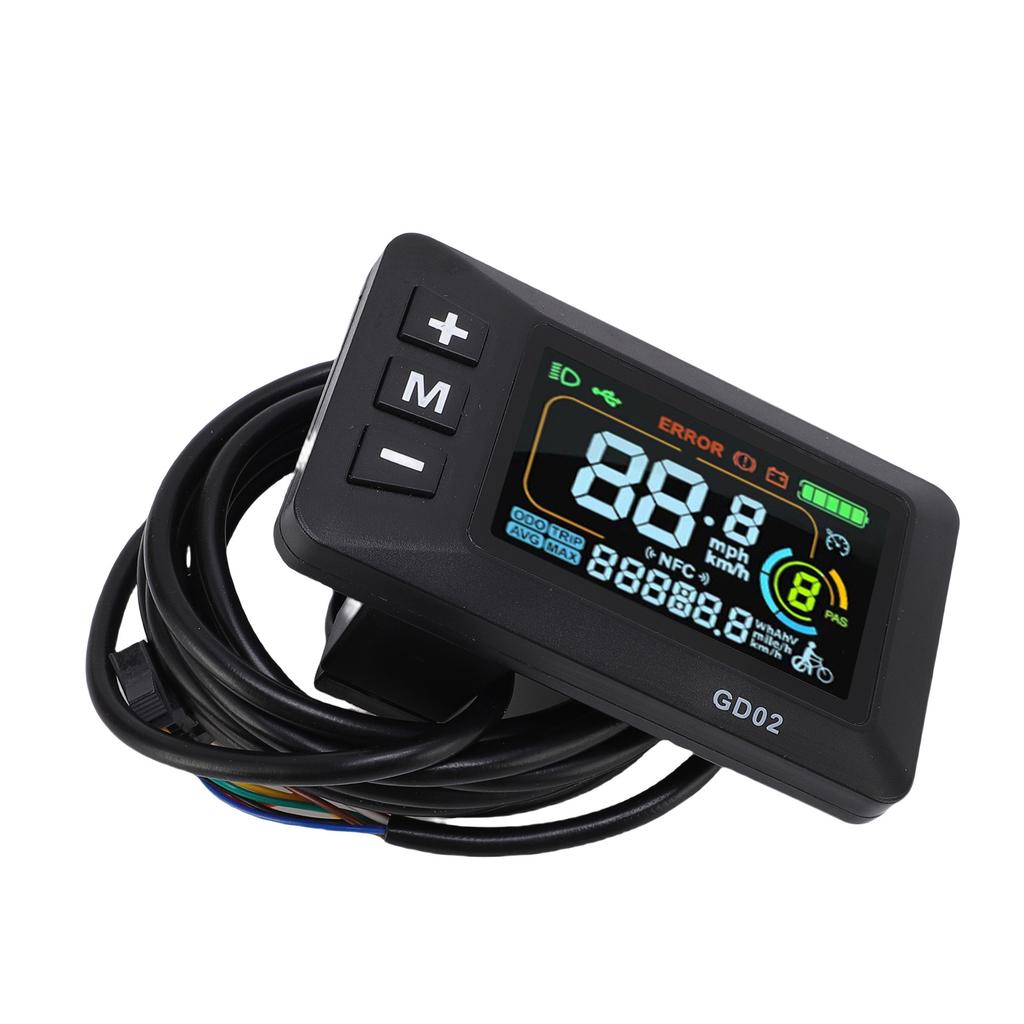 Контроллер для электросамоката 22A Синусоидальный 3-режимный контроллер с цветной ЖК-панелью дисплея GD02 130X