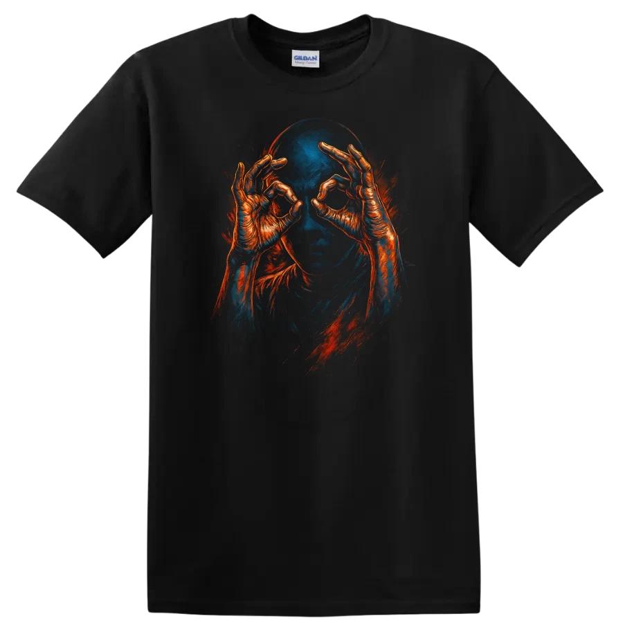 Meditation Hands Graphic T Shirt Unique Urban Art Tee for Streetwear Lovers