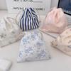 Милый цветочный анималистичный принт, многоразовая хлопковая сумка-шнурок, мешочки для конфет, держатель для бижутерии, носки для вечеринок, подарки, сумка для хранения