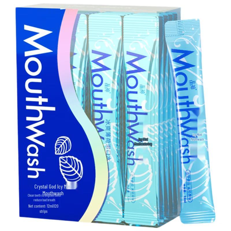Portable Disposable Mint Mouthwash Strips