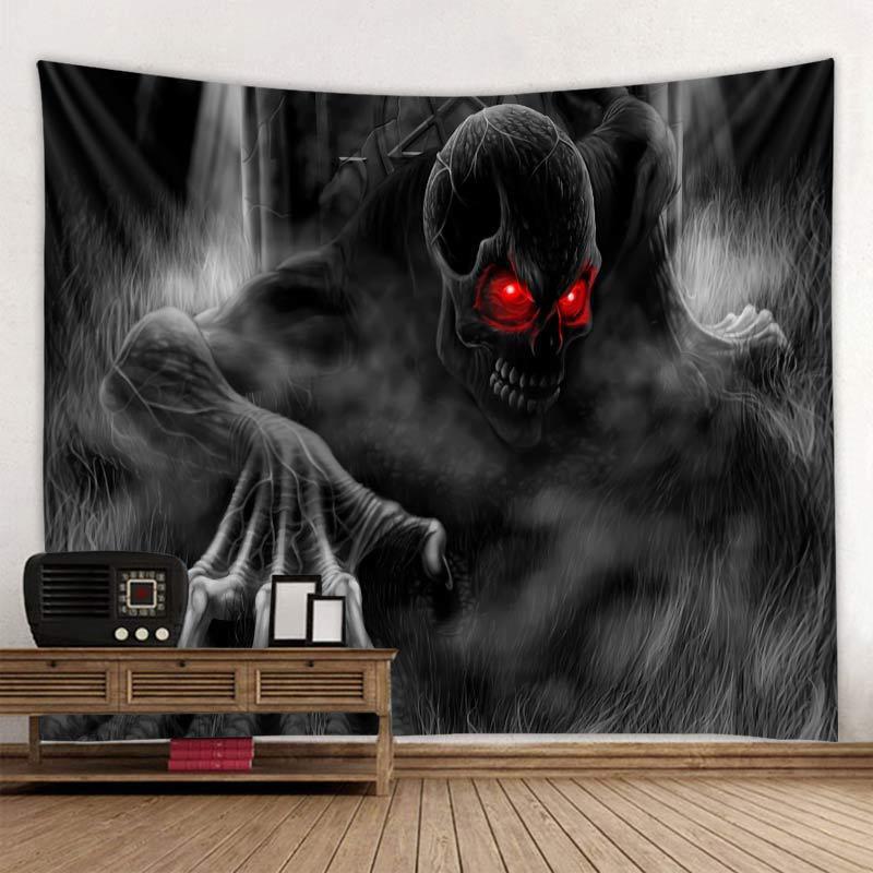 Happy Halloween Tapestry Wall Hanging Home Decor Horror Pumpkin Blanket Witch Aesthetics Living Room Tapestry Decoration
