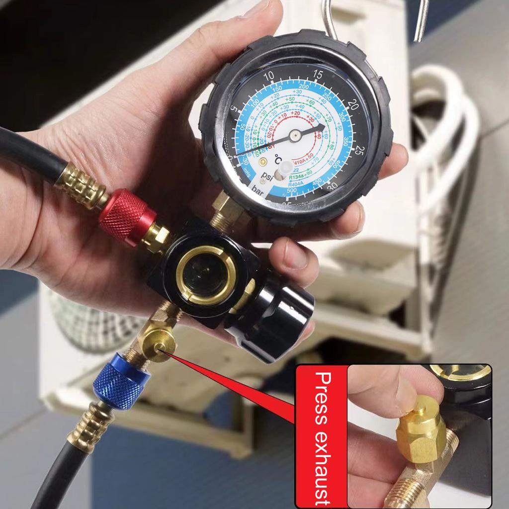 R410A Recharge Kit AC Charging Hose R134A R22 Manifold Gauge Hose Kit for Air Condition Refrigeration Charging R410A Adapter