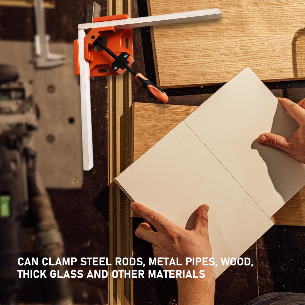 90 Degree Right Angle Clamp Adjustable Swing Jaw 90 Degree Clamps Single Handle for Woodworking Photo Framing Gifts for Men Dad