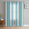 Stripes Minimalist Aqua Sheer Curtain For Bedroom Tulle Voile Curtain For Kitchen Living Room Decor Window Treatment