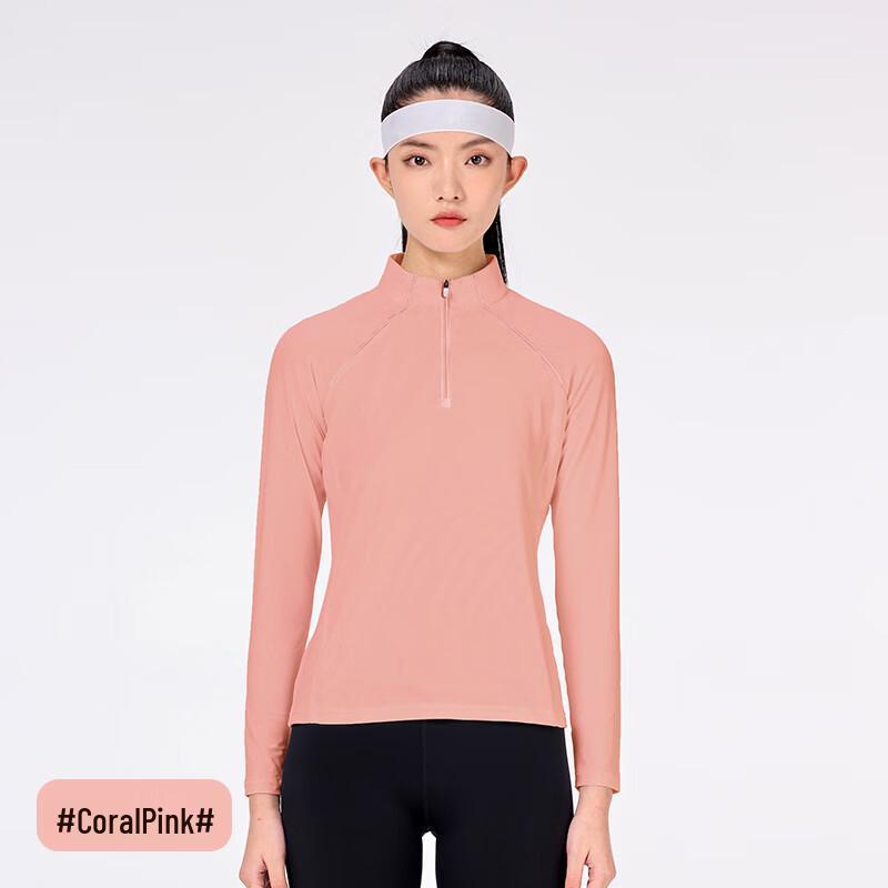 Pelliot Women's Outdoor Running Stand-Collar Long Sleeve Top