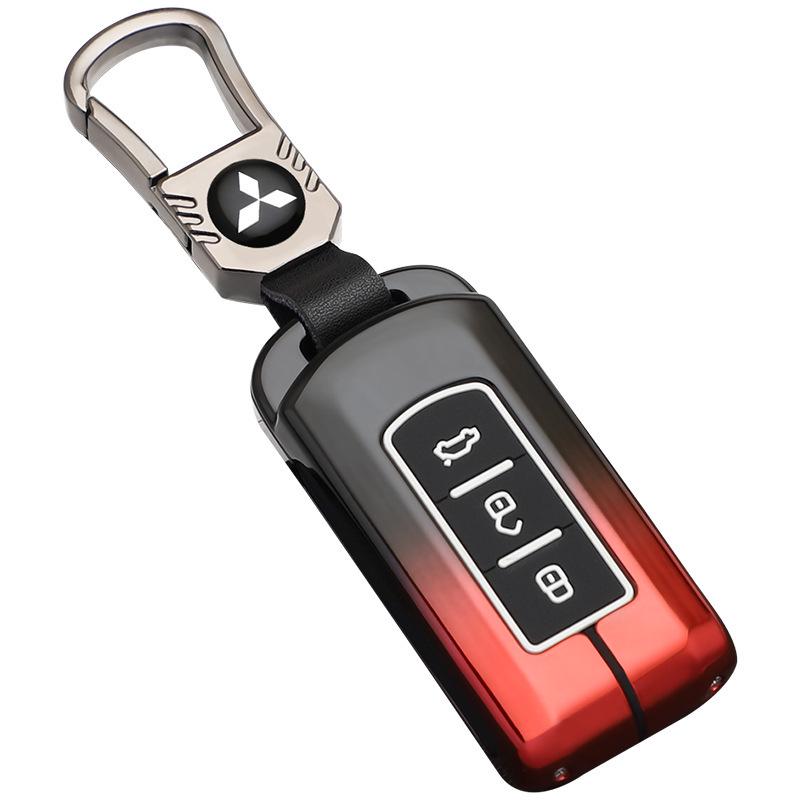 Чехол для ключа Mitsubishi для 2021 Outlander, Eclipse Cross, Pajero Sport, ASX: Модификация мужского корпуса и пряжки для автомобиля