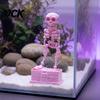 Dynamic Fish Tank Ornament Dancing Skeleton Aquarium Bubbler, Air Driven Ornament, Funny Bubbler Resin Landscaping with 1m Tube And Suction