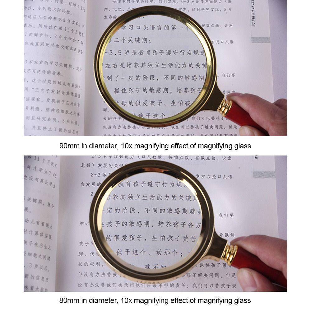 Portable HD 10X Handheld Reading Jewelry Magnifiers Magnifying Glass Lens Microscope