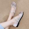 Summer Women's Mesh Shoes Mesh Yarn Breathable Ancient Hanfu Shoes Women's Sandals Old Beijing Cloth Shoes Women's Ethnic Style Embroidered Shoes
