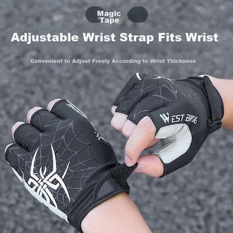 WestBiking WestBiking Bicycle Riding Gloves, Half-Finger Breathable Shock-Absorbing Gloves, Unisex