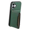 For iPhone 17 Case with Card Slots Kickstand Calf Texture Leather Phone Back Cover
