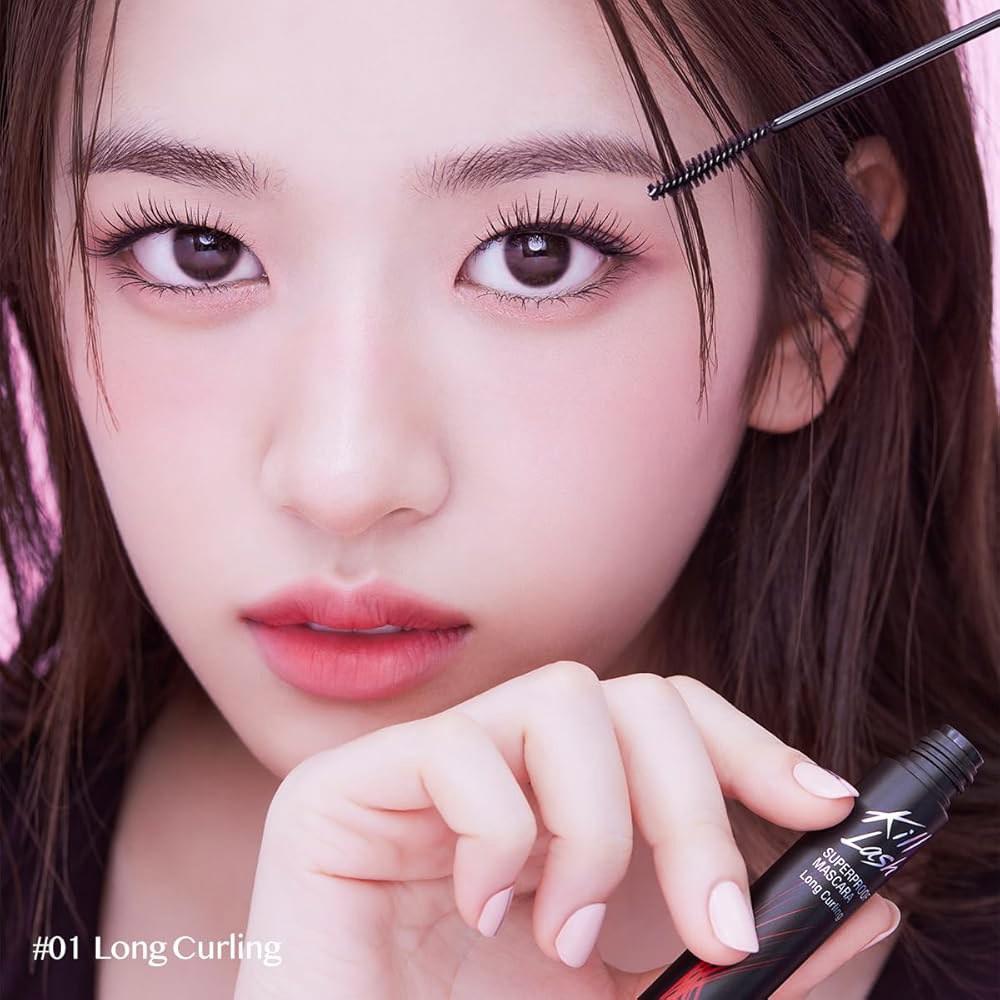 CLIO Kill Lash Superproof Mascara 001 Long Curling (2pcs), Korean