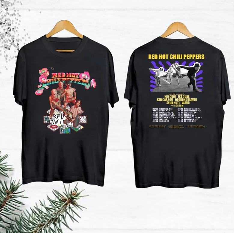 Футболка тура RHCP 2024, Футболка Red Hot Chili Peppers The Unlimited Love Tour 2024