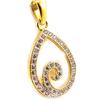 Les Trésors De Lily [L4676] - Gold Plated Pendant 'Sissi' White Gold - 20x13 Mm