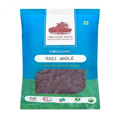 Органическая Дагусса цельная (500 г), Organic Ragi Whole,  Organic Soul