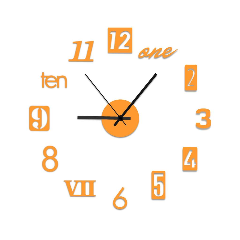 Self Adhesive 3D DIY Wall Clock Sticker