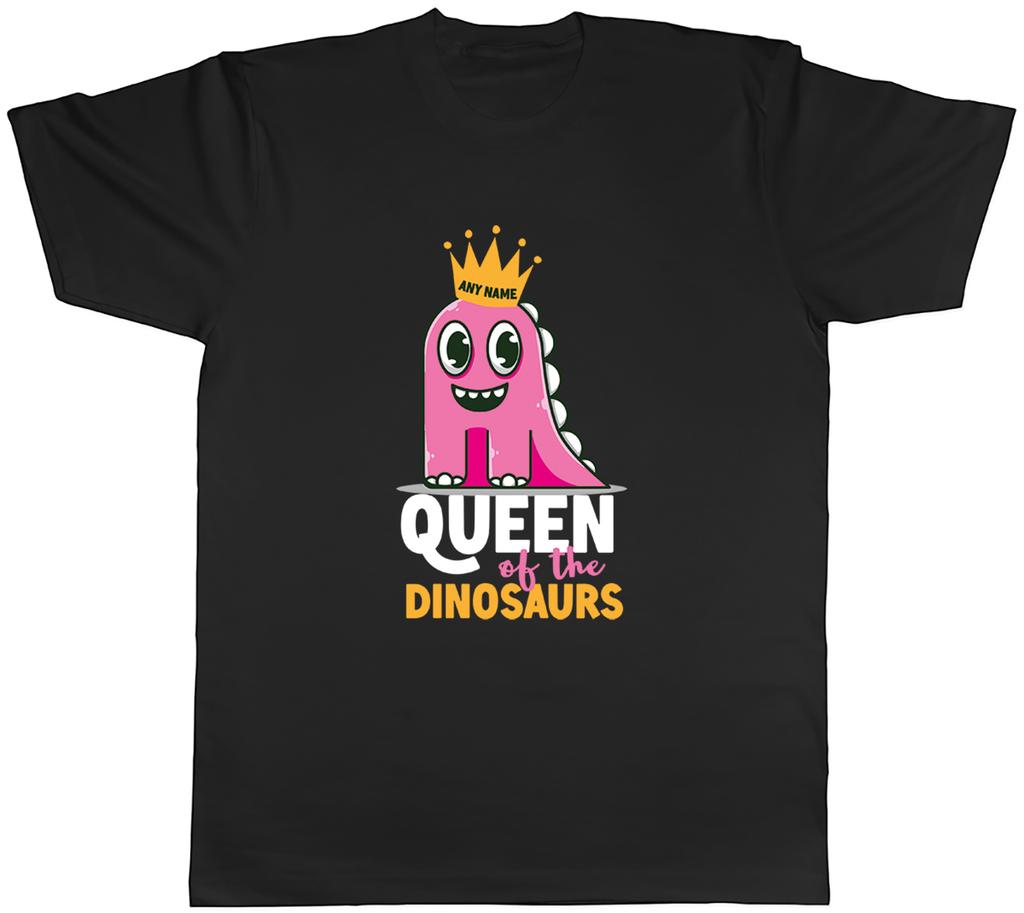 Personalised Queen of Dinosaurs Unisexs TShirt Tee Gift Top