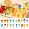 7/10Pcs Fruit Fork Anti-scratch Burr-free Comfortable Grip Non-breakable Non-slip Cute Cartoon Animal Shape Bento Stick