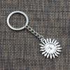 Новый брелок 34x29 мм Sun Face Sunburst бронзовый серебряный цвет подвески DIY мужской автомобильный брелок кольцо держатель брелок ювелирные изделия подарок