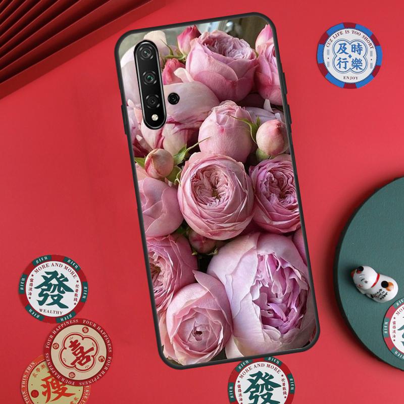 Элегантный розово-фиолетовый цветок пиона для чехла Huawei Nova Y60 Y70 Y90 Y72 Y73 Y61 Y91 7i 8i 11i 12i 12s 9 10 SE P20 P30 P40 Lite
