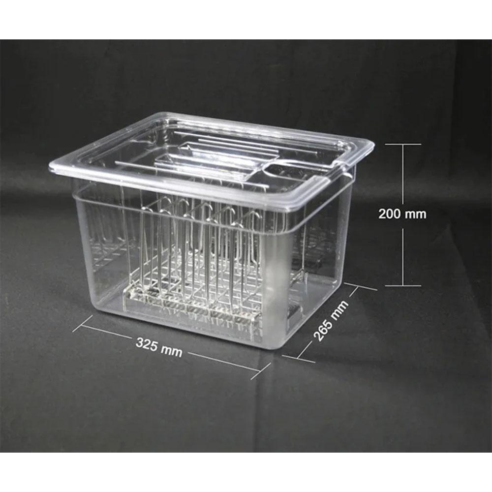 Sous Vide Cooker Machine 11L Container with Stainless Steel Rack Detachable Dividers Separator Slow Cooker Kits Accessories