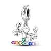 100 %925 Sterling Silver Colorful Zircon Life Tree Luminous Flower Charms Fit Bracelet Diy Jewelry Gifts 
