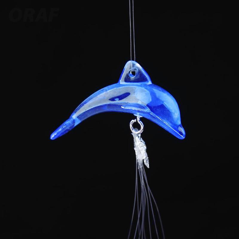 1 шт. металлическая трубка Дельфин колокольчик домашний сад орнамент кулон декор 40 см