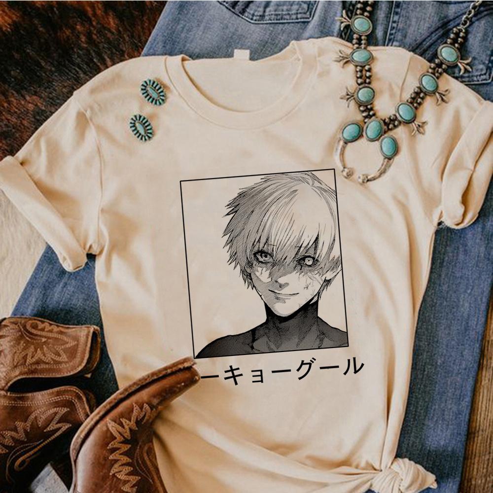 Футболки «Токийский гуль» женские уличные дизайнерские футболки с комиксами для девочек манга комиксы графическая одежда