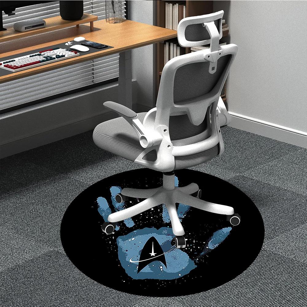1pcStar Trek Office Round Area Rug, Indoor Mat Suitable For Office, Bedroom Living Room Home Decor, Room Deco, Offic a0928109