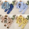 Autumn Clothing Kids Pajamas Sets Animal Pattern Baby Boys Clothes Long Sleeve Suit Children's Two Piece Set Pure Cotton Underwear
