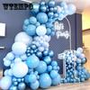 115 шт. синий воздушный шар-макарон, гирлянда, арка, комплект, декор для вечеринки в честь дня рождения, фольга, латексный шар, Свадьба, день рождения, детский душ, детский шарик