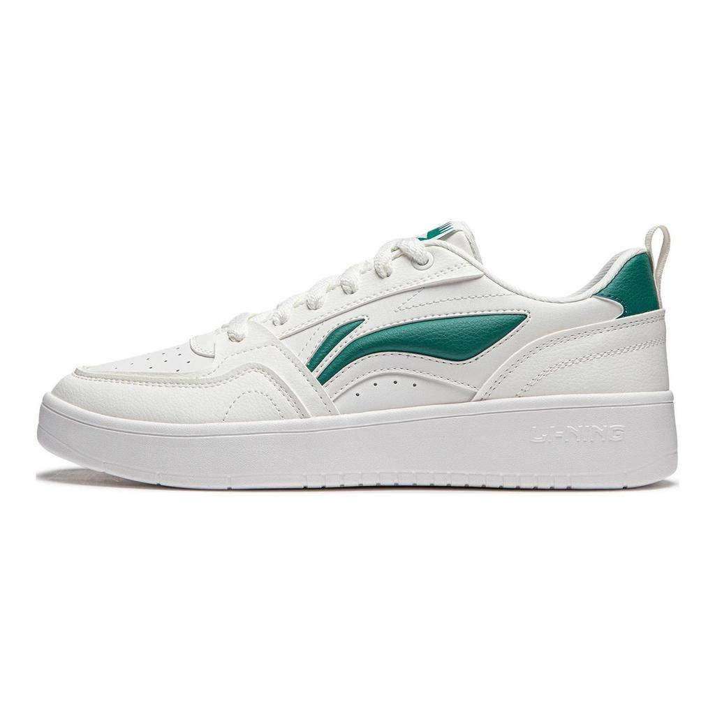 Li Ning Sycee V2 Скользкие Устойчивые к истиранию Скейтбордические кроссовки Мужские Белые Зеленые AGCU111-1