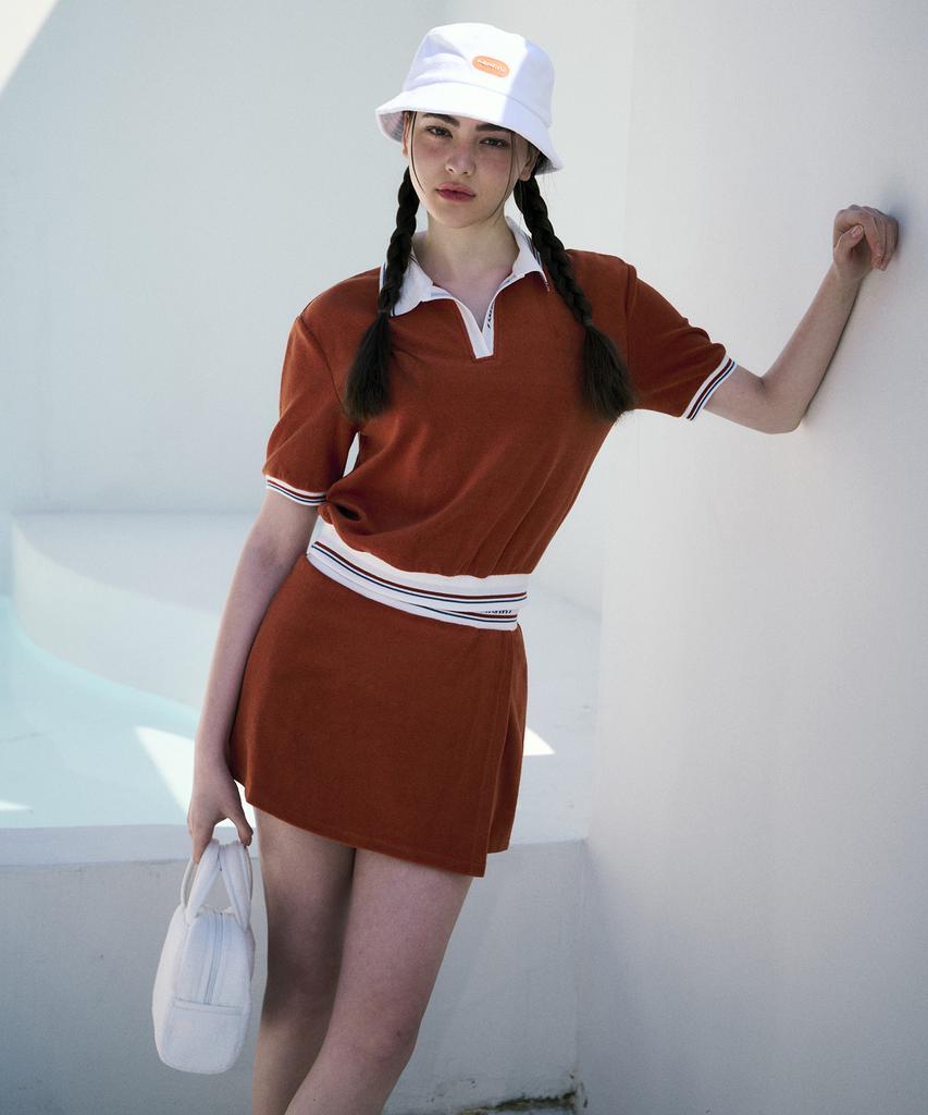 Candini Cinnamon Orange Terry Skirt