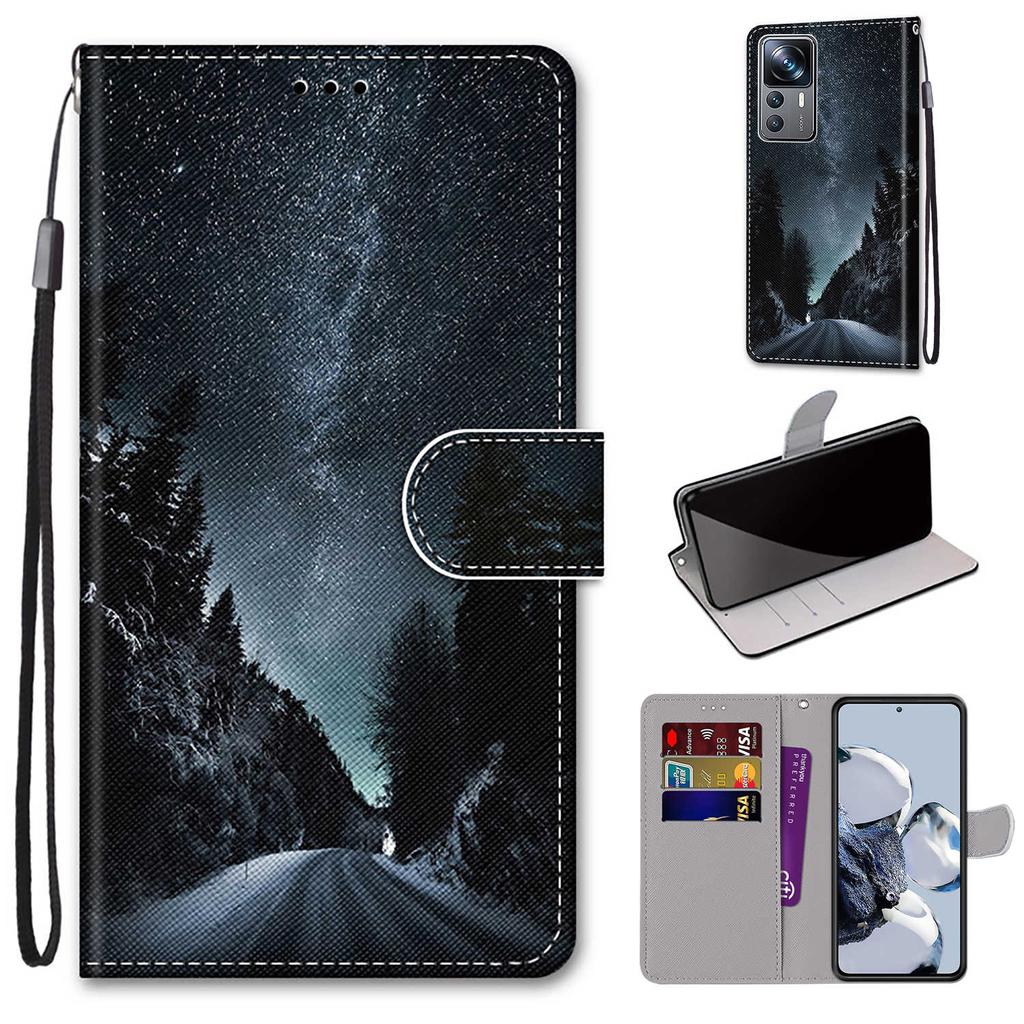 Fashion 3D Painted Pattern Phone Cover Lanyard Flip Leather Case For Xiaomi Poco Redmi Google Pixel