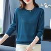 Sweater for Women Autumn Winter Thickened Pullover Warm Knitted Striped Crew Neck Base Layer Stretchy Long Sleeve Oversize Jumper Tops