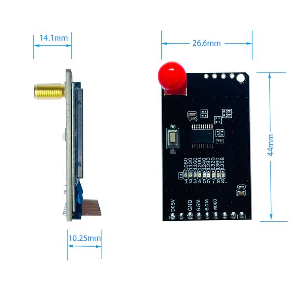 1.2G/1.3G VRX 800D Remote FPV VRX Professional Goggles AV-выход 9-канальный видеоприемник
