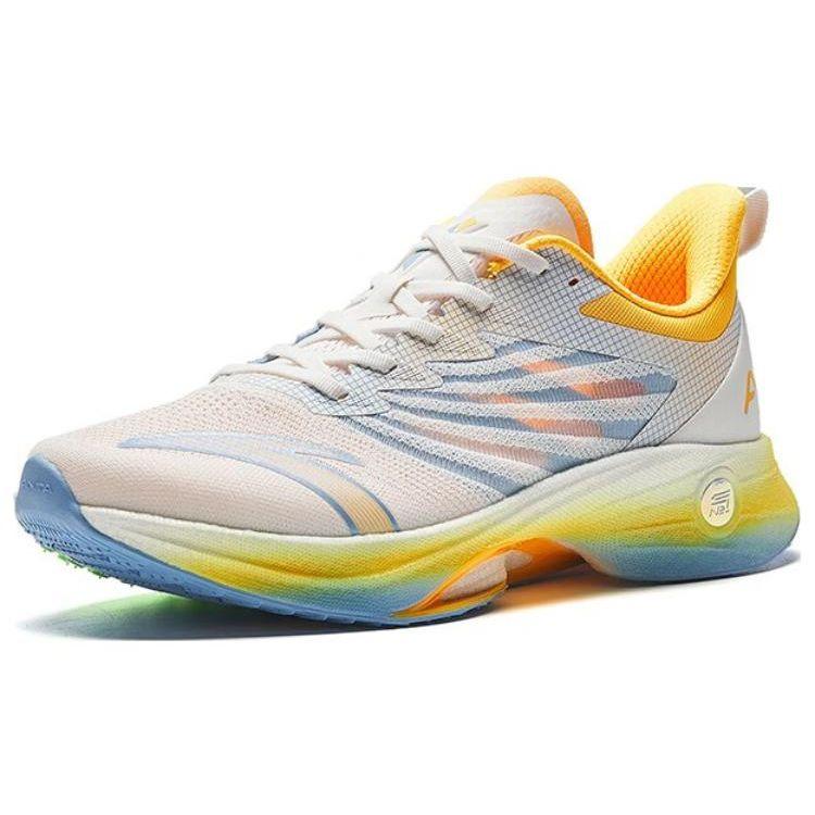 Anta Кроссовки мужские с низким верхом и противоскользящей подошвой Mach 3.0 Nitrogen Technology, белые, синие, желтые, 112325583S-6