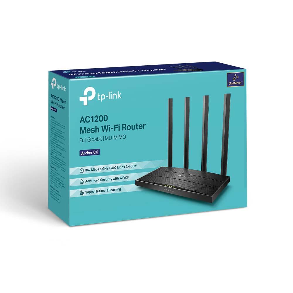 Роутер TP-Link Archer C6 V4 Wi-Fi AC1200 MU-MIMO 1xWAN 4xLAN