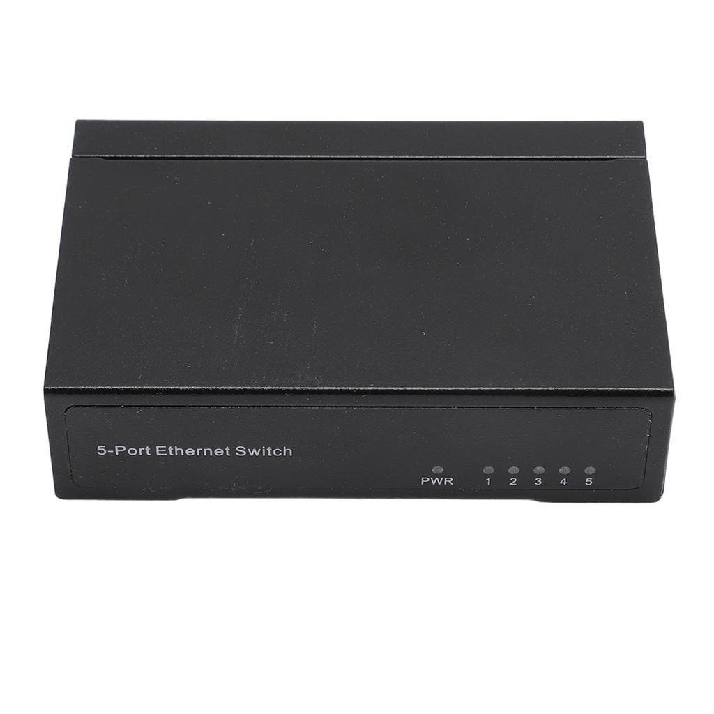 Ethernet Switch 5 Port Gigabit Ethernet Splitter Plug and Play Silent Operation Metal Network Hub