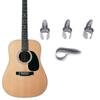 1 Thumb with 3 Finger Guitar Picks Metal Nail Picks Open Design for Banjo Ukulele Guitar Beginner Playing Accessories