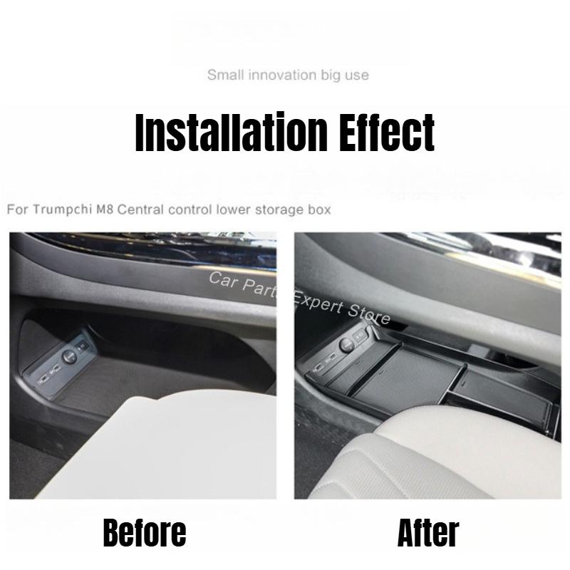 Center Console Lower Storage Box for GAC Trumpchi M8 2024 Master Edition Electric Vehicle Stowing Tidying Interior Parts