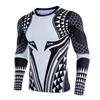 Плюс Размер Мужская Длинный Рукав Компрессионная Футболка 3D Печатные Колготки Бодибилдинг Бег Топы Футболки
