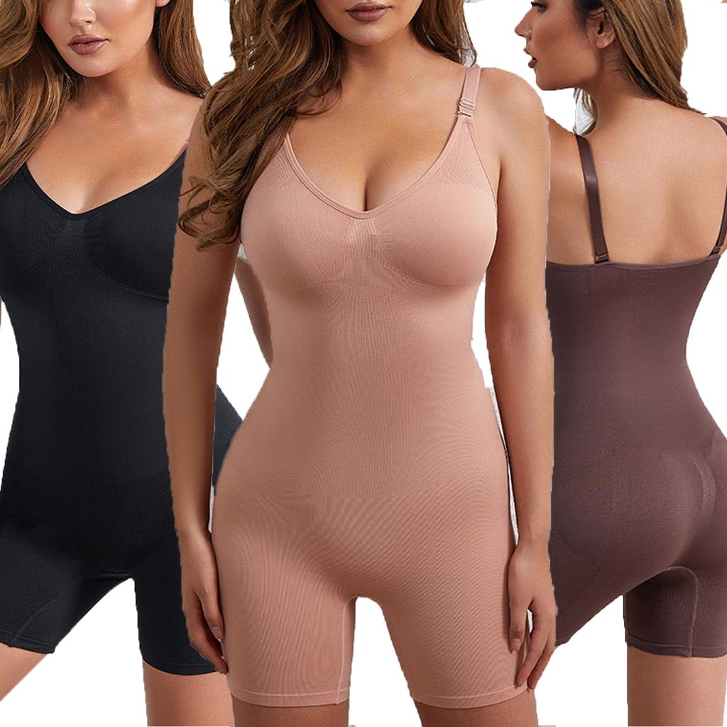 Боди для коррекции фигуры всего тела для женщин, утягивающее живот, шорты для похудения бедер, бесшовное нижнее белье