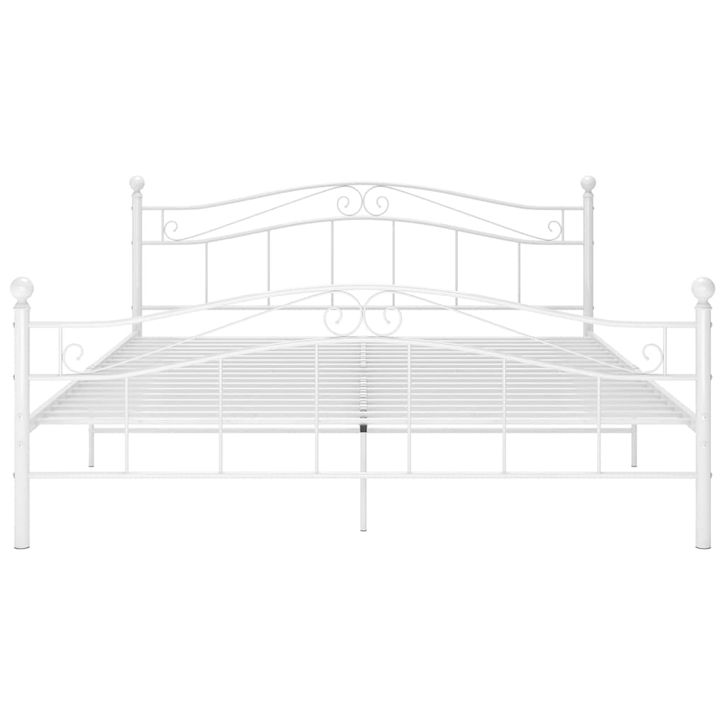 vidaXL Bett Weiß Metall 140x200 cm
